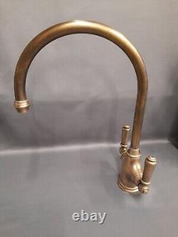 Perrin & Rowe, Aged Brass Mono Mixer Tap Ideal Belfast Sink, Fully Refurbed