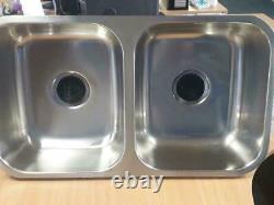 Perth Astracast Double Bowl Inset or Undermount Stainless Steel Kitchen Sink