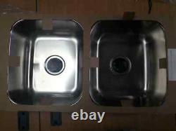 Perth Astracast Double Bowl Inset or Undermount Stainless Steel Kitchen Sink