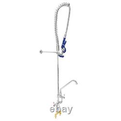 PreRinse Spray Tap Commercial Kitchen Sink PullOut Arm Mixer Faucet Deck Mounted