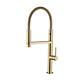 Pulling Kitchen Sink Swivel Brass Tap Single Lever Handle Faucet Deck Mounted