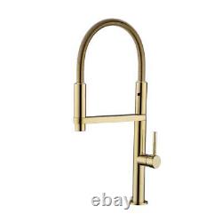 Pulling Kitchen Sink Swivel Brass Tap Single Lever Handle Faucet Deck Mounted