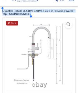 Quooker PRO3 FLEX RVS 3XRVS Flex 3-in-1 Boiling Water Tap STAINLESS STEEL