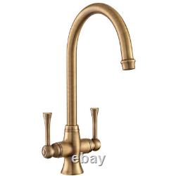 Rangemaster Estuary Traditional Kitchen Mixer Tap Brushed Brass TES1BB