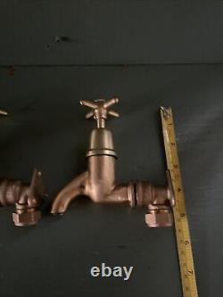 Refurbished Brass Bib Taps Ideal Belfast Butler Kitchen Sink L23
