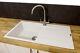 Reginox Harlem10 Kitchen Sink Single Bowl White Granite Inset Reversible Waste