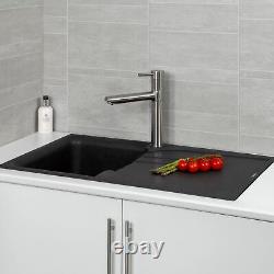 Reginox Hudson Kitchen Sink Tap Brushed Nickel Swivel Single Spout Mixer Hot