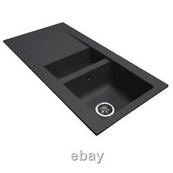 SIA 1.5 Bowl Grey Composite Reversible Inset Kitchen Sink & KT5CU Copper Tap