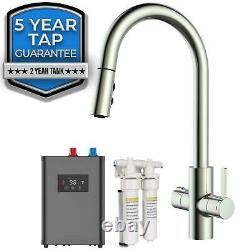 SIA BWT4NI Nickel 4-in-1 Boiling & Filtered Hot Water Tap With Pull Out Spray