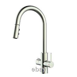 SIA BWT4NI Nickel 4-in-1 Boiling & Filtered Hot Water Tap With Pull Out Spray