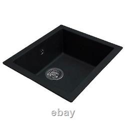 SIA EVOBL 1.0 Bowl Black Composite Undermount Kitchen Sink & KT7BL Pull-out Tap