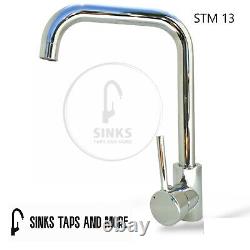 STM DELTA Single Bowl Stainless Steel Kitchen Sink With Drainer 965x500 With TAP