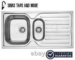 STM PRIME 1.5 With TAP One and Half bowl stainless steel kitchen sink 965 x 500