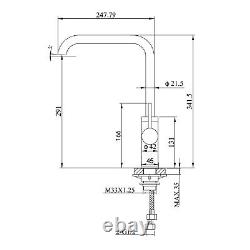 Single Lever White Monobloc Kitchen Sink Mixer Tap Elwood ELWSLMWSQ