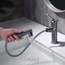 Sink Basin Tap Kitchen Pull Out Taps Hotel Faucet 360° Rotatable Bathroom Faucet