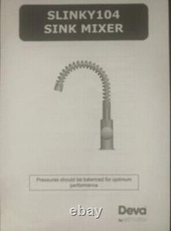 Sink Mixer Tap Deva Slinky104 Kitchen Mixer Tap Chrome. Heavy Quality RRP £230