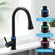 Smart Touch Black Kitchen LED Faucets Crane For Sensor Kitchen Water Tap Sink
