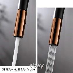 TURS Kitchen Tap Faucet Sink with Pull Out Spray Single Lever Copper Hot & Cold