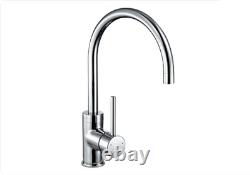 The 1810 Courbe Curved Spout Deck mounted Kitchen Sink Mixer Tap- Chrome