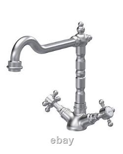 Traditional French Classic Mono Sink Mixer Tap Brushed Nickel