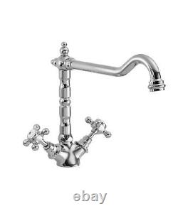 Traditional French Classic Mono Sink Mixer Tap Chrome