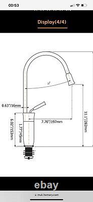 Tront Monobloc Kitchen Countertop Sink Tap Solid Brass In Brushed Gold (7A)