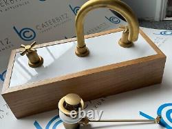 UNUSED Perrin & Rowe Callisto C Spout Aged Brass Kitchen Sink Mixer Tap 4885AB