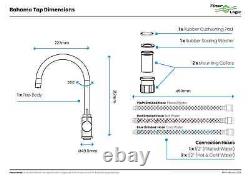 Under-Sink Water Filter System with 3 Way Kitchen Filtered Water Mixer Tap