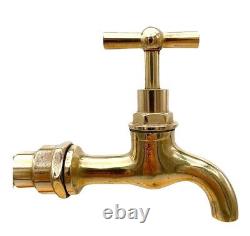 Vintage Style Brass and Copper Kitchen Sink Taps, Rustic Bathroom Taps (T23)