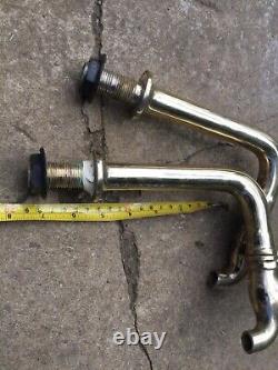 Vintage brass Belfast sink taps with upstands spares repair